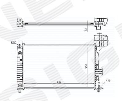 Радиатор 140/160/190, mt/at - Signeda RA62661