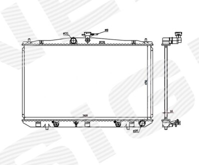 РАДИАТОР - (160410P210) Signeda RA646836Q (фото 1)