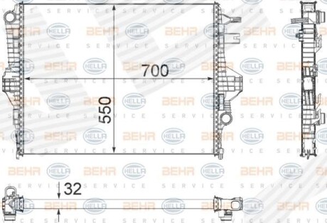 Радиатор - (7P0121253A) Signeda RA65297Q