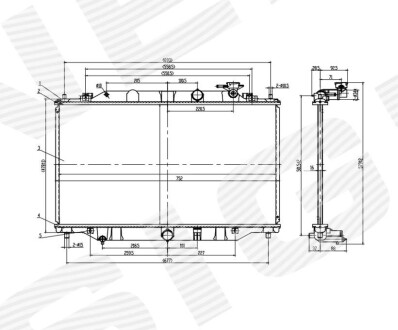 Радиатор 2.2d, mt, eda\\\cooling - Signeda RA68532Q