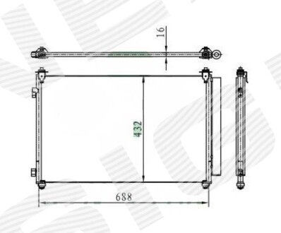 Радиатор кондиционера - (td1161480a) Signeda RC3613