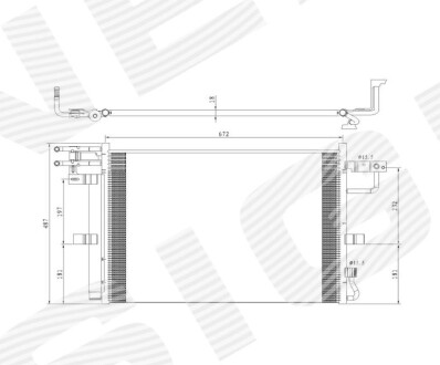 Радіатор кондиціонера FORD EXPLORER, 10 -16 - Signeda RC3911