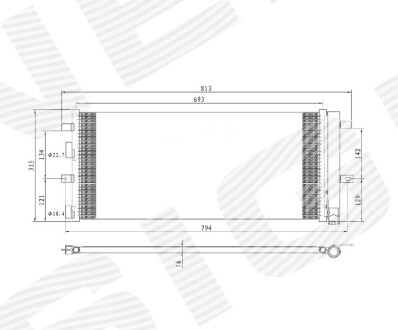 Радіатор кондиціонера FORD FUSION, 13 - 17 - (dg9z19712a) Signeda RC4211 (фото 1)