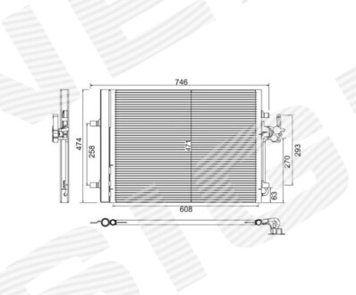 Радиатор кондиционера 1,6/1,8 tdci/2,0/2,0 tdci/2, - Signeda RC940044