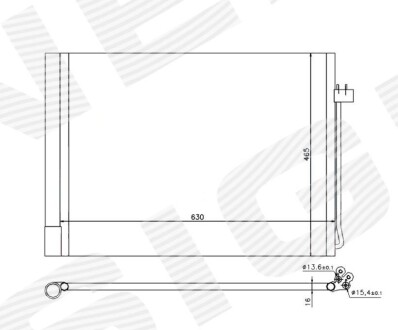 РАДИАТОР КОНДИЦИОНЕРА - (64509239992) Signeda RC940058 (фото 1)