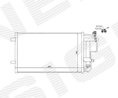 Радиатор кондиционера - (bbp261480c, bbp261480a, bbp261480b) Signeda RC940149