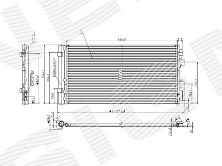 Радіатор кондиціонера RENAULT FLUENCE, 01.13 - - (921000294R) Signeda RC940259