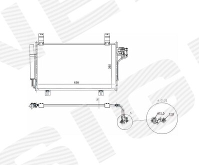 Радиатор кондиционера - (kd6261480, kf0361480a, kd4561480) Signeda RC940326