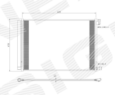 Радіатор кондиціонера MERCEDES BENZ (E-KL W213), 1 - Signeda RC940519