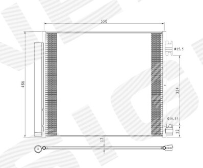 Радиатор кондиционера - (9211000Q0A, 921004BE0A, 921004EA0A) Signeda RC940546