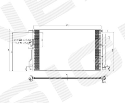 Радиатор кондиционера - (97606D3550, 97606D3500) Signeda RC940820