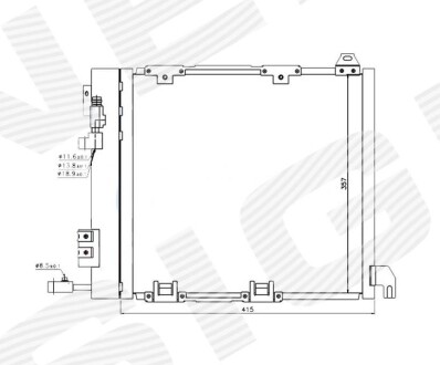 Радиатор кондиционера - (09118898, 09119177, 1850056) Signeda RC94385