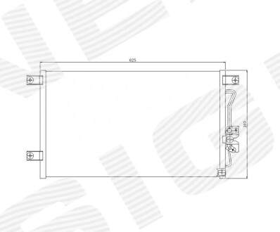 Радиатор кондиционера - (7812A035, MR190809, MR360415) Signeda RC94497