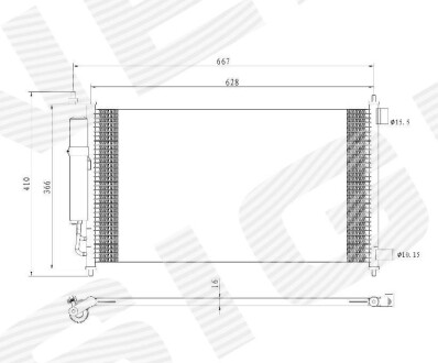 Радиатор кондиционера - (92100EL00A, 92100AX80B, 92100AX800) Signeda RC94621