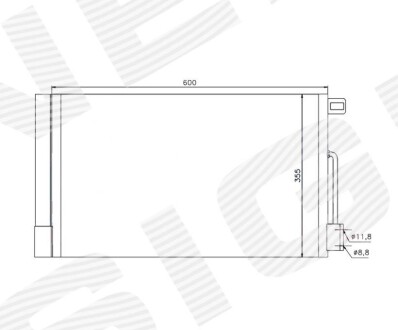 Радіатор кондиціонера FIAT GRANDE PUNTO, 05 - 12 - (0000052039557, 13310103, 13389472) Signeda RC94973