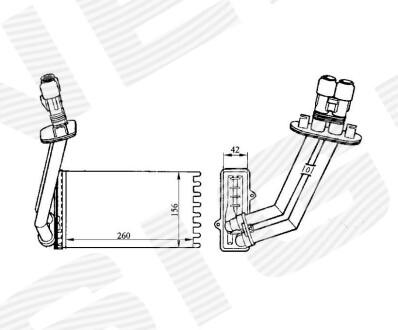 Радиатор обогрева салона - (7701039481) Signeda RP73362