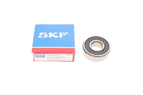 Подшипник колеса - одиночный - (020824523, 034903221, 051903221A) SKF 6201-2RSH/C3