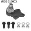 Sworzeё wah. PSA BERLINGO (M49/M59)/PARTNERBox/Minibus(ze Ьrubami/klucz) - (364050) SKF VKDS 313003 (фото 1)