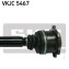 Приводной вал - (8D0407272AC, 8D0407272BE, 8D0407272DM) SKF VKJC 5467 (фото 3)