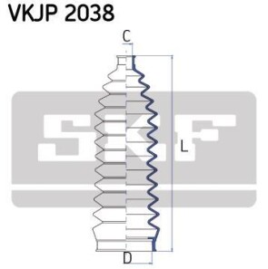 Фото 2 - Рульова рейка та кріплення SKF VKJP 2038 (VKJP2038)