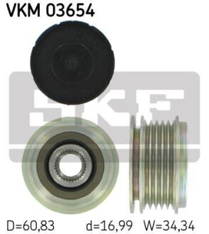 Механізм вільного ходу генератора - (30659346, 30659369, 30667103) SKF VKM0 3654