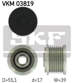 Шків генератора MB E-class (W211/W212) 2.8-4.0 CDI 03-, OM642 - SKF VKM 03819