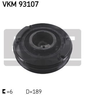 Ременный шкив, коленчатый вал - SKF VKM 93107