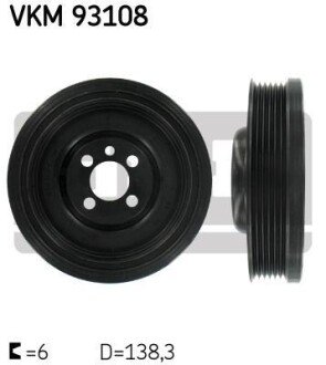 Ременный шкив, коленчатый вал - (ym216b320aa, 38105243m, 38105243k) SKF VKM 93108