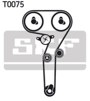 Комплект ГРМ (ремінь + ролик) - ((55192773, 7772961)) SKF VKMA02172