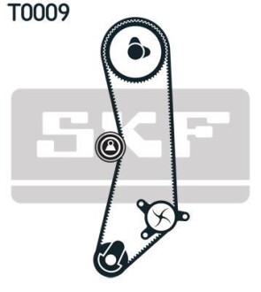 Комплект ГРМ (ремінь + ролик) - ((90090214, 90080214, 7596379, 7554701, 636357)) SKF VKMA02200