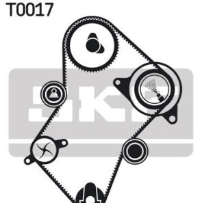 Комплект ремня ГРМ - (0000083002, 083002, 83002) SKF VKMA 03240