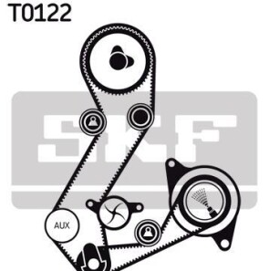 Комплект ремня ГРМ - (89FF6K254AD, 89FF6K254AC, 6200028) SKF VKMA 04107