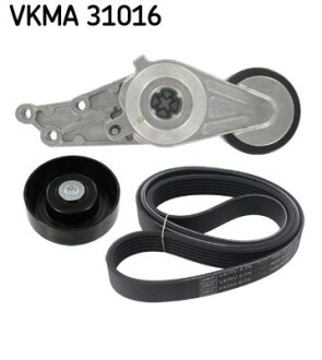 V-ribbed belt set - SKF VKMA 31016