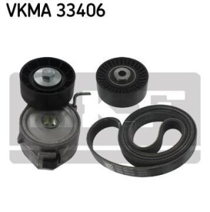 Поликлиновой ременный комплект - (1341A020, 1613840680, 1613840880) SKF VKMA 33406