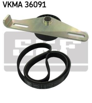 Ролик с ремнем грм, комплект - SKF VKMA 36091