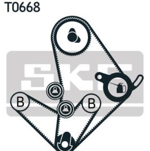 Комплект ремня ГРМ - (md050130, md060461, md099707) SKF VKMA 95010