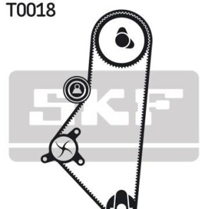 Водяной насос + комплект зубчатого ремня - (081648, 081660, 081662) SKF VKMC 03201-1 (фото 1)