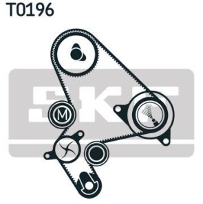 Водяной насос + комплект зубчатого ремня - (1609524880, 71771597) SKF VKMC 03248