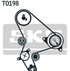 Водяной насос + комплект зубчатого ремня - (0816G1, 9634106180, 9634740180) SKF VKMC 03266