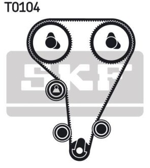 Комплект ГРМ, пас+ролик+помпа - ((6635941S, 6635941S1, 6635941)) SKF VKMC04212