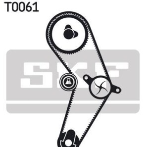 Водяной насос + комплект зубчатого ремня - (7701633125, 7700736091) SKF VKMC 06000