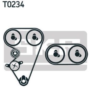 Комплект ГРМ, пас+ролик+помпа - ((LHP10015L, LHP10015)) SKF VKMC07306