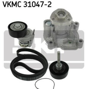 Водяной насос + комплект ручейковых ремней - SKF VKMC 31047-2