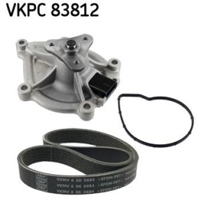 ZESTAW PASKA MICRO-V Z POMPA - (11517550484, 11517648827, 11518604888) SKF VKMC33843 (фото 1)