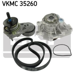 Водяной насос + комплект ручейковых ремней - SKF VKMC 35260