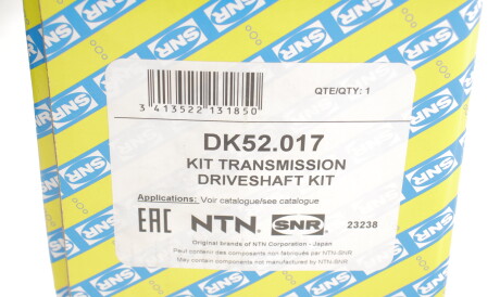 Фото 2 - Полуось SNR NTN DK52.017 (DK52017)