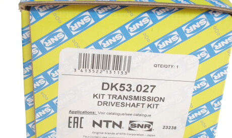 Фото 2 - Напіввісь SNR NTN DK53.027 (DK53027)
