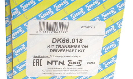 Фото 2 - Полуось SNR NTN DK66.018 (DK66018)