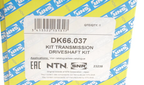 Фото 2 - ШРУС SNR NTN DK66.037 (DK66037)