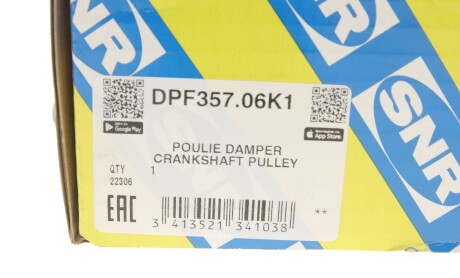 Фото 7 - Шків колінвалу / Демфер SNR NTN DPF357.06K1 (DPF35706K1)